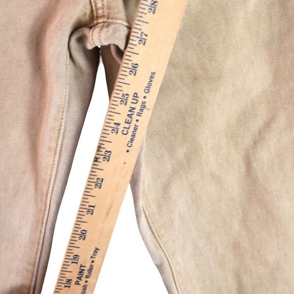 Levis JEANS MEN 34x34 PREMIUM Stay LOOSE HEMP COTTON BLEND TAN Straight Leg LOGO - Picture 8 of 10
